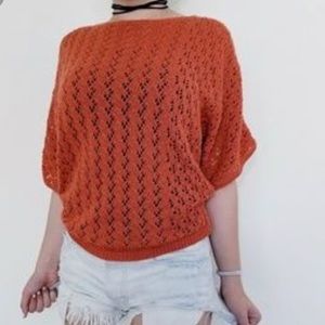 Staring at stars open knit dolman sweater